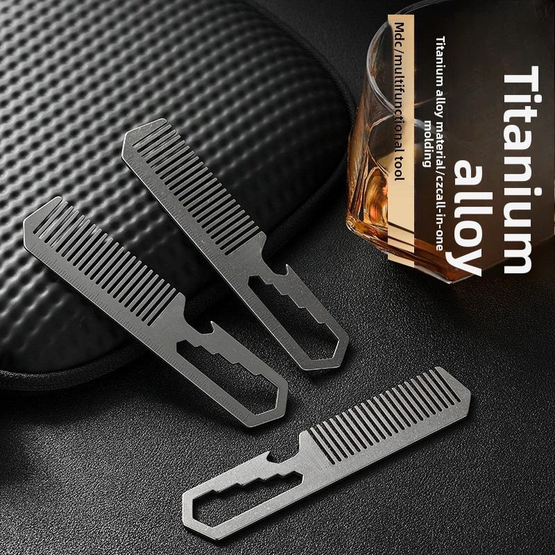New Titanium Alloy Multifuncti - Comb Pocket Titanium ulasan dan harga