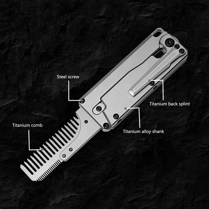 Titanium Alloy Folding Comb Re - Comb Pocket Titanium ulasan dan harga