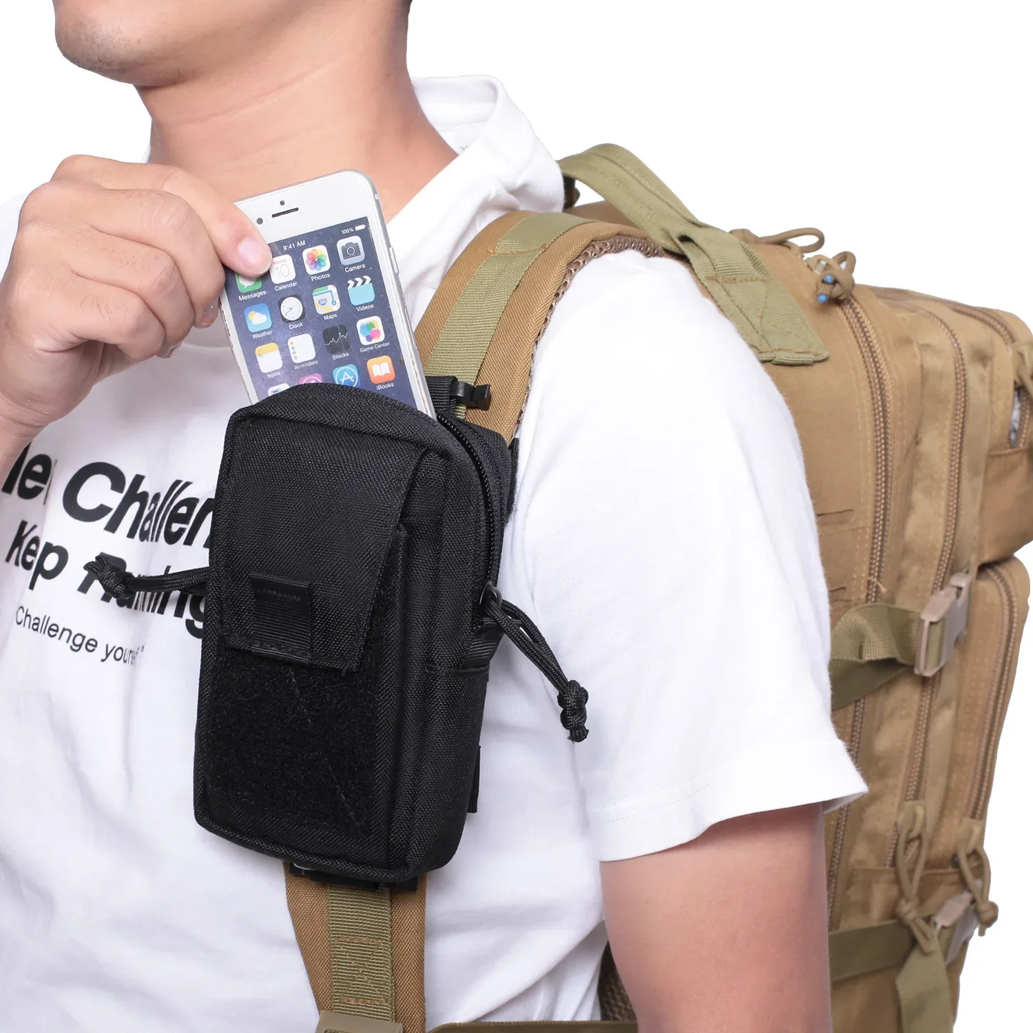 Molle Backpack Strap Phone Hol - Edc Carry Belt ulasan dan harga