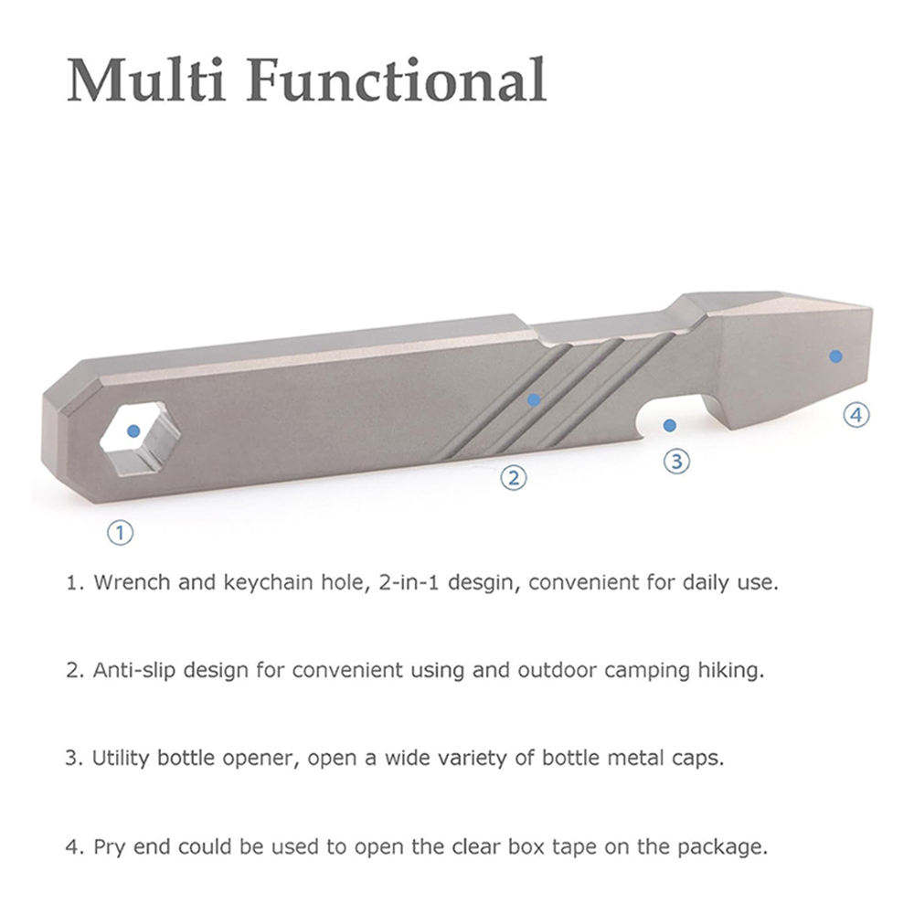 Titanium EDC Pry Bar Tool – 4” - Micro Screwdriver Kit ulasan dan harga