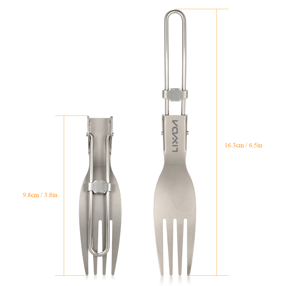 Lixada Titanium Folding Fork U - Edc Everyday Carry Knives ulasan dan harga