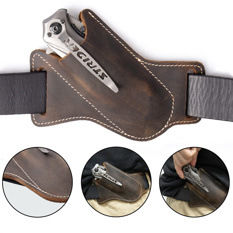 1PC Leather Knives Sheaths Fol - Edc Everyday Carry Knives ulasan dan harga