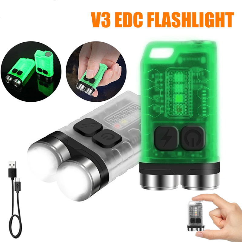 V3 EDC Flashlight Mini Keychai - Keychain Flashlight ulasan dan harga