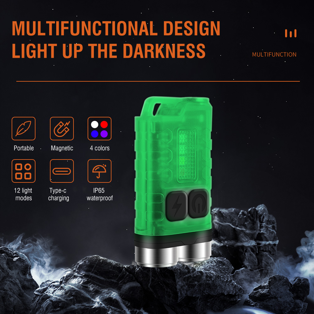 V3 EDC Flashlight Mini Keychai - Keychain Flashlight ulasan dan harga