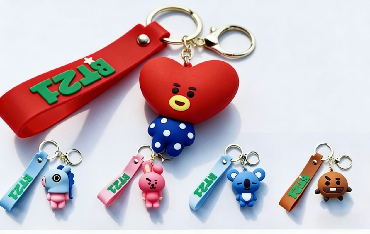 New BT21 Koya RJ Shooky Cooky  - Carabiner Keychain ulasan dan harga