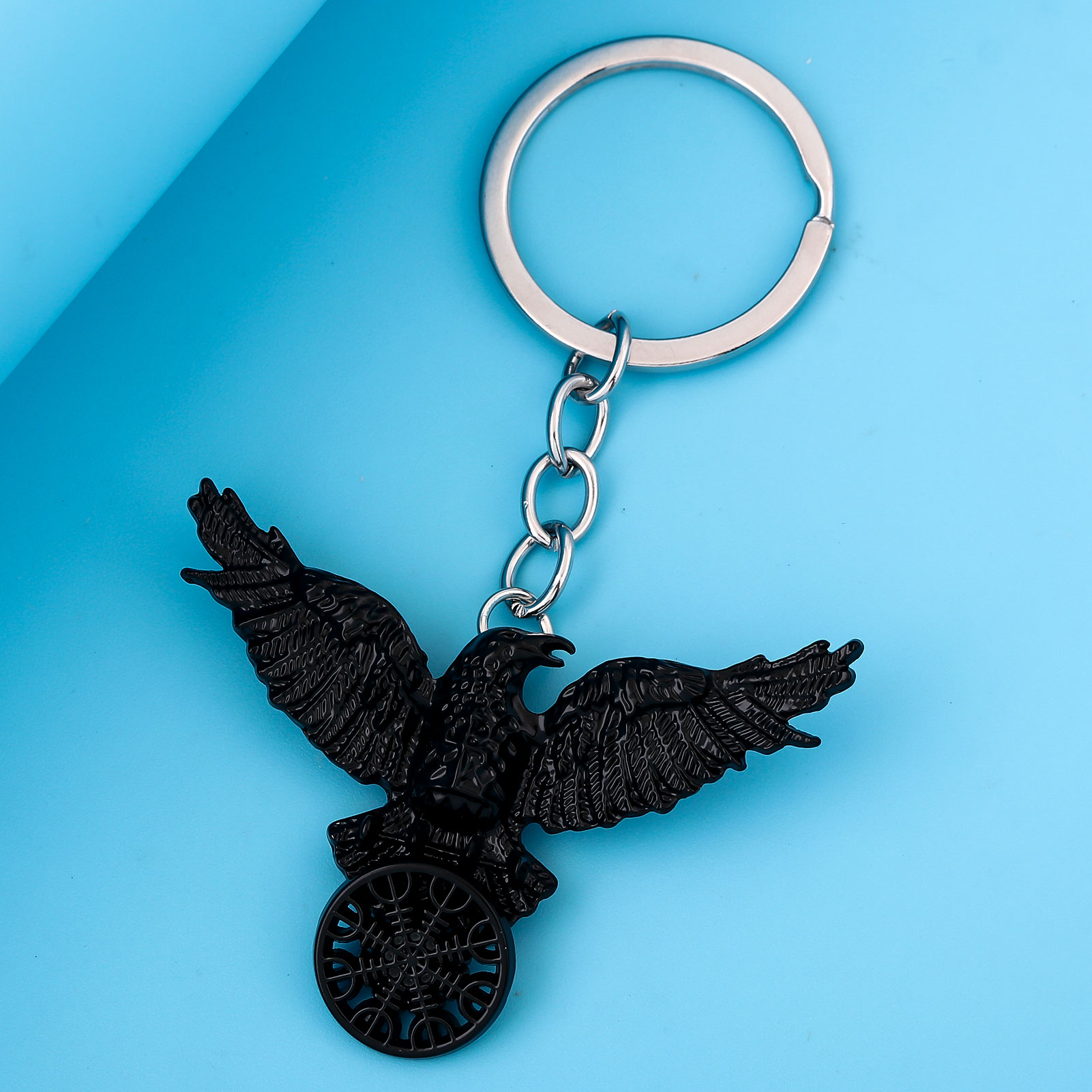 Vintage Viking Black Crow Neck - Compass Keychain Mini ulasan dan harga