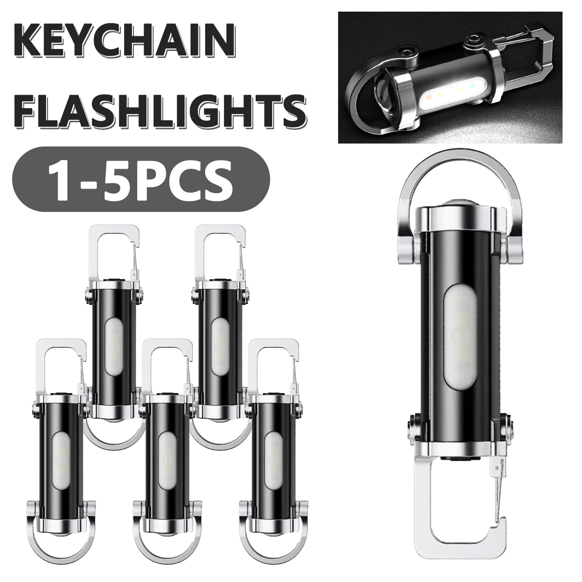 Powerful EDC LED Flashlight Ke - Keychain Flashlight ulasan dan harga