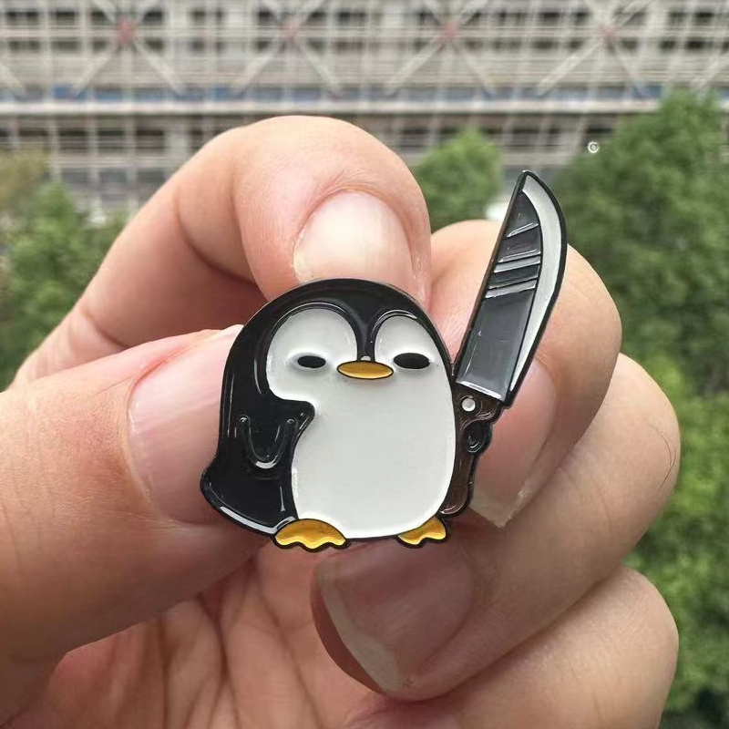 Funny Penguin Holding Big Knif - Edc Everyday Carry Knives ulasan dan harga