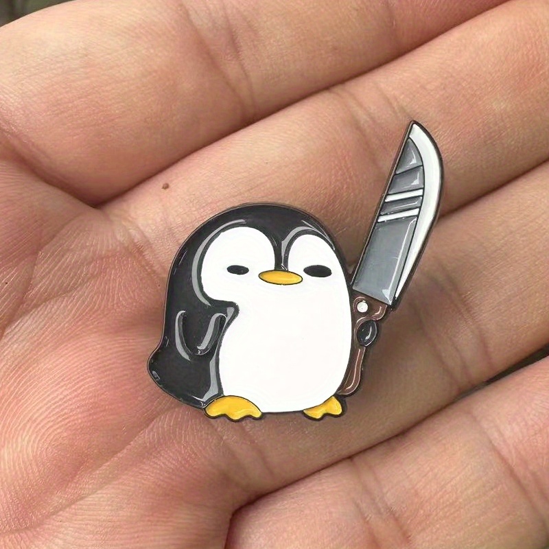 Funny Penguin Holding Big Knif - Edc Everyday Carry Knives ulasan dan harga