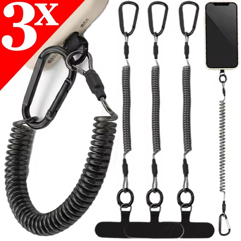 Anti-Lost Flexible Phone Ropes - Carabiner Keychain ulasan dan harga