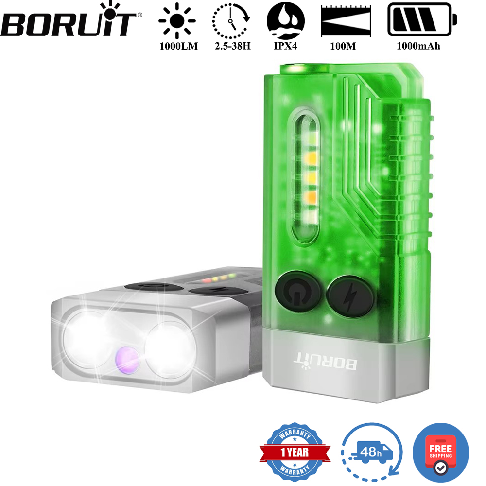 BORUiT V10 Keychain UV LED EDC - Keychain Flashlight ulasan dan harga