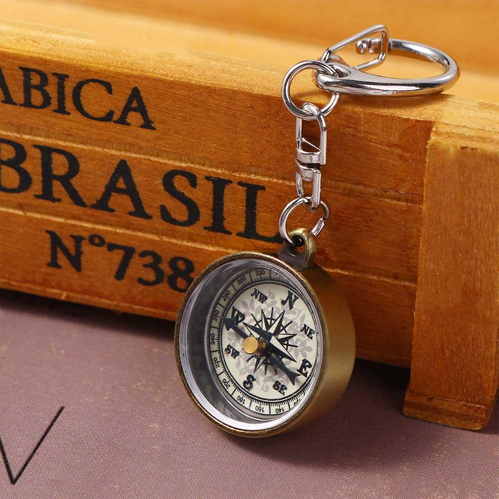 Climbing Equipment Zinc Alloy  - Compass Keychain Mini ulasan dan harga