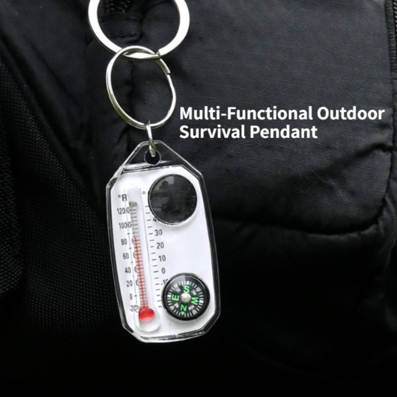 Mini Outdoor Survival Keychain - Compass Keychain Mini ulasan dan harga
